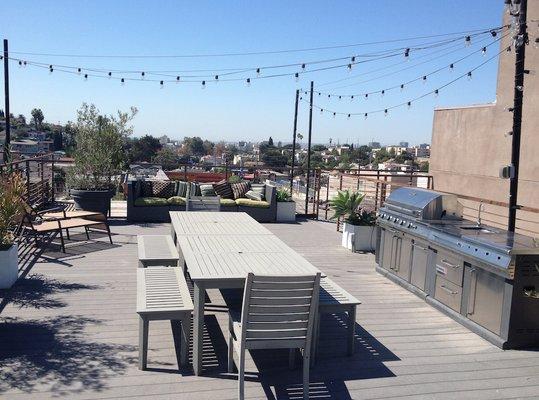 Rooftop patio area