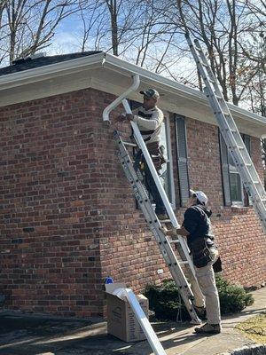 A gutter installation for a local client that was completed in a timely fashion.