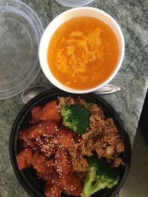 Sesame chicken lunch special