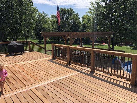 This 1500 sq. ft. deck is the deck of our dreams! Thanks Nature Boys!