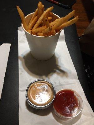 Takeout fries with Side BRD Sauce