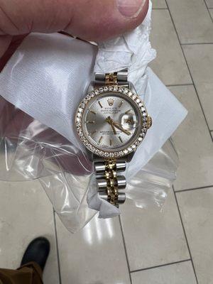 ladies Rolex with new face - looks better than it did new!