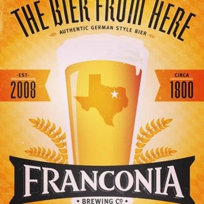 Stop by and get your 6 pack of Franconia, brewed locally in McKinney Tx.