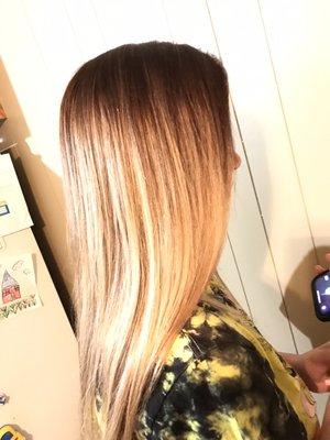 Shaded balayage done by Patricia