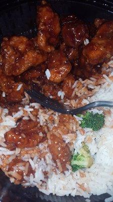 Freshly made General Tso Chicken in the prepared food section. So delicious!