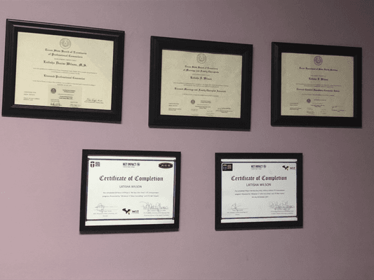 Certificates