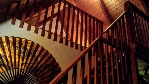 Sleeping Loft stairway in Cabin #2