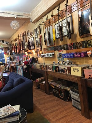 Guitars and vinyl.