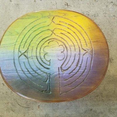 Hand carved rainbow table