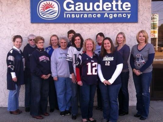 Gaudette Insurance Agency shows their Patriots pride!