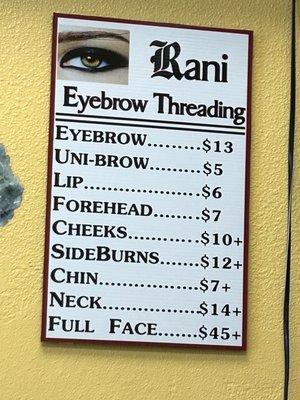 Rani Eyebrow Threading