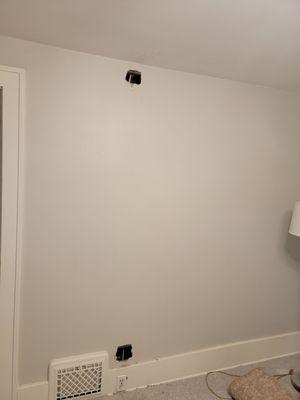 Unexpected holes in the opposite side of the room