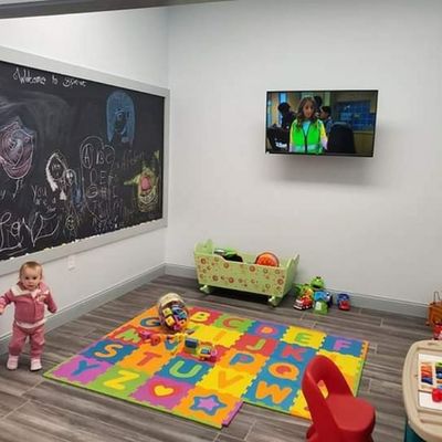 Kids just adore the playroom, The chalk board especially.