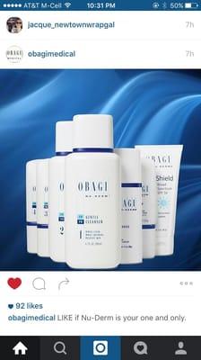 We are authorized dealer for OBAGI Medical Products.