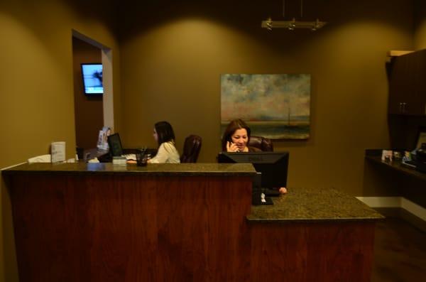 Reception desk of our Charlotte Northlake Dental office