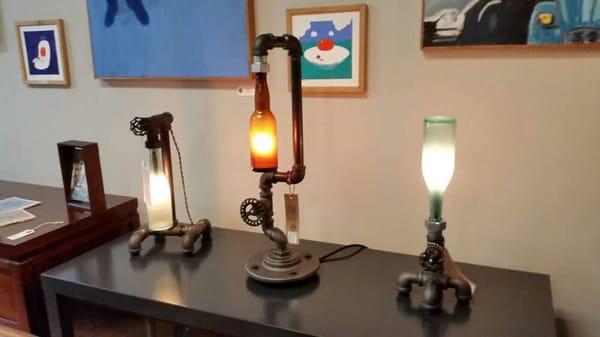 Buffalo, NY Prohibition Beer Bottle Lamps available at OffBeat Emporium