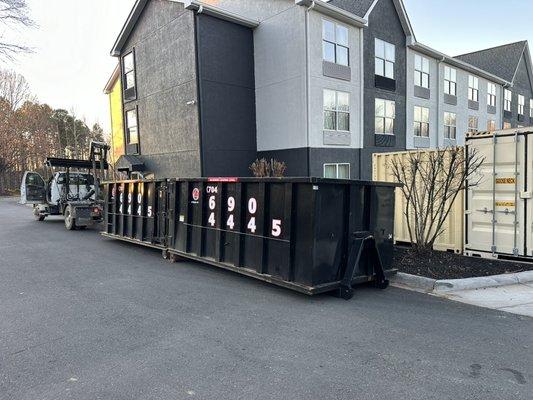 Dumpsters ready for use