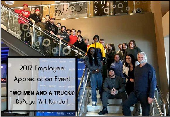 2017 Employee Appreciation Event! We are proud of another successful year of Moving People Forward!