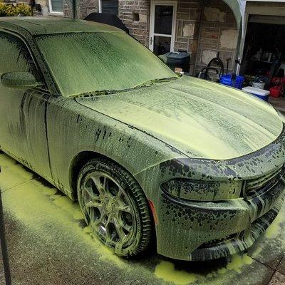 Yellow snow foam doing its thing.