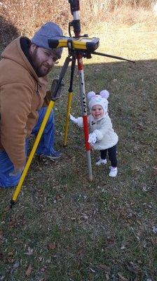 I don't know if she's physically ready for surveying. But she sure enjoyed being outside.