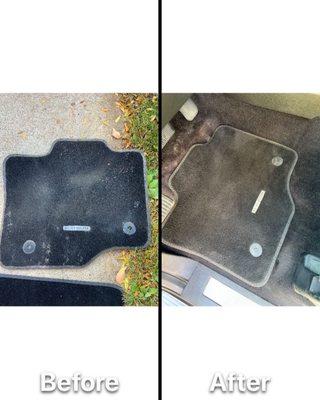 Deep cleaning of floor mats