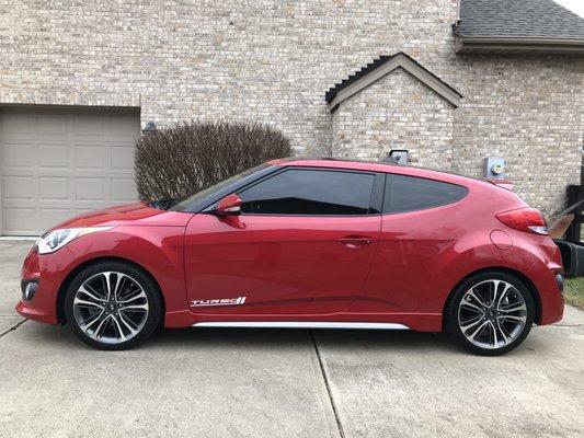 16 Hyundai Veloster Turbo tint by the Tint Guy