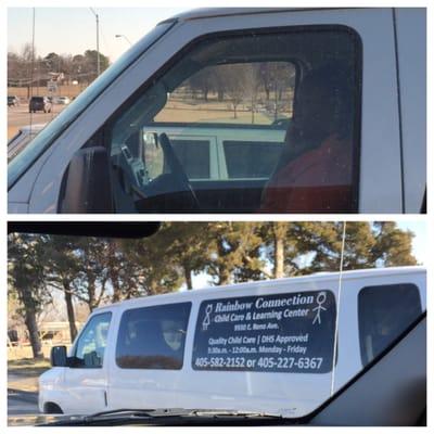 Speeding and talking on the phone with a van full of kids.