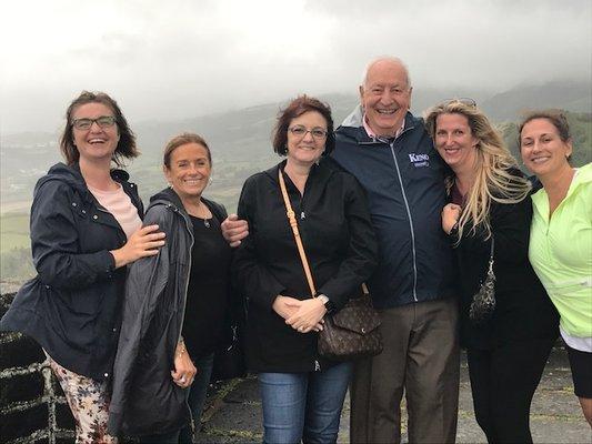 Durgan travelers in the Azores, a booming group destination for our clients. Durgan President Annette Kent is at right.