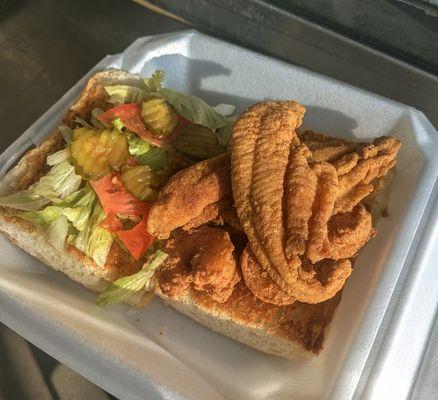 Fried Catfish & Fried Shrimp Po' Boy