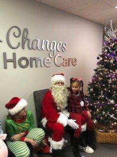 Santa came to Changes Home Care! #bethechange