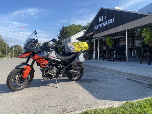 Triumph Tiger 850 Sport in Delaware, Ontario, during my recent road trip