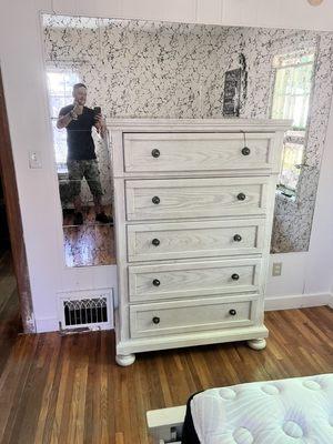 Chest of drawers delivered and assembled.