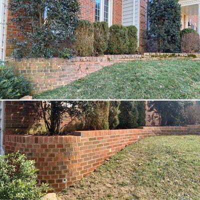 Retaining wall rebuild.