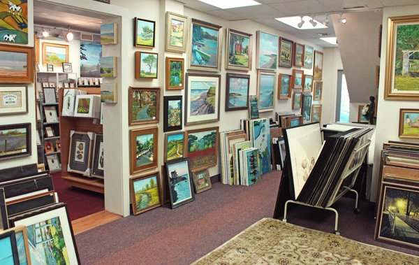 Large collection of art from New England and European artists in our Gallery