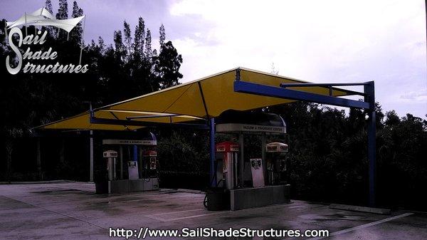 Sail Shades for a Commercial Car Wash