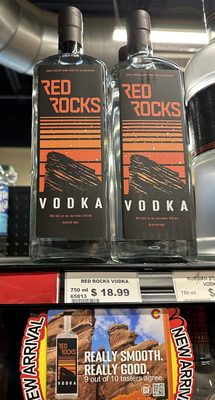 They have the new really smooth and good Red Rocks Vodka! And cheap!