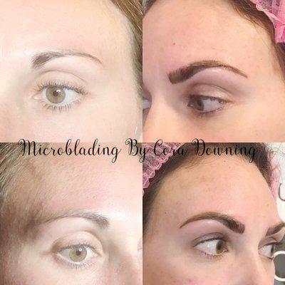 Before and after eye Brow Microblading !