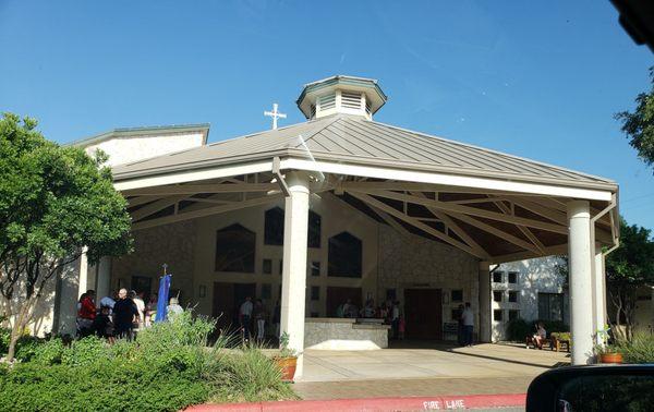 Pavilion and main entrance into the church