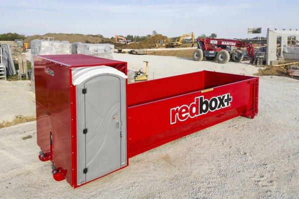 Our construction dumpster rental helps job sites with its spacious dumpster and portable toilet, our two-in-one combo saves space and money.