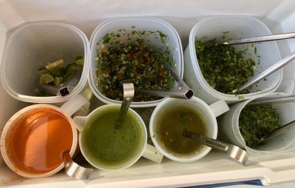 Fresh salsa bar