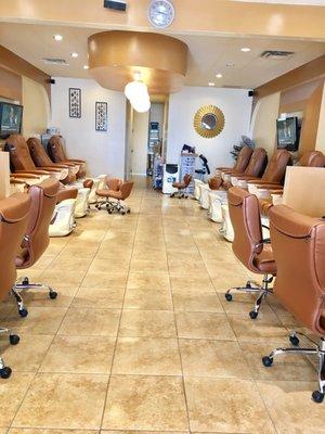 I just stopped by VIP Nail Salon today and they've got a huge remodeling going on with their new massage chairs and tables.