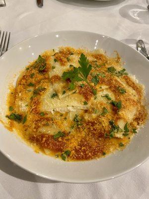 Crab ravioli--didn't photograph well but it was delicious!