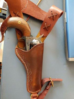 Shoulder holster for an original "Pinkerton Detective Agency" Colt revolver.