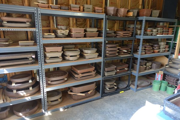 Full range of bonsai pots.