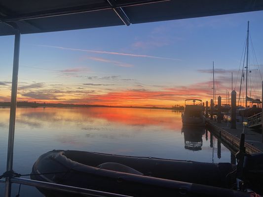 Sunset at Thunderbolt Marina