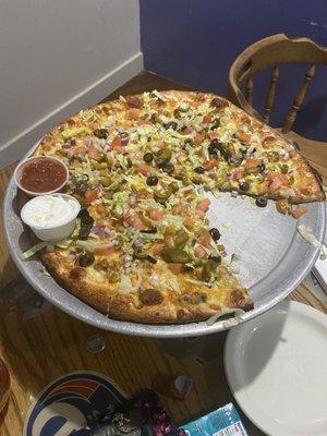 Taco pizza