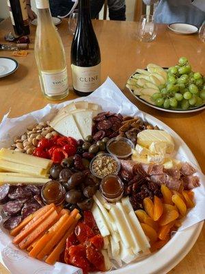 This was the cheese board that was made for us with the recommended wines!!!  This board was delicious!!!