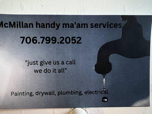 McMillan handy ma’am services