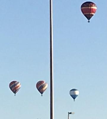 Viewing hot air balloons