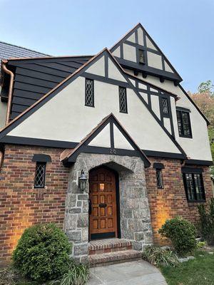 Slate Roof and Copper Gutters